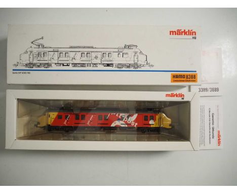 A MARKLIN HAMO 8388 HO gauge 2-rail DC Dutch outline Serie mP3000 postal electric railcar - VG in G/VG box