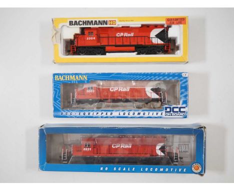 A group of Canadian outline HO gauge boxed diesel locomotives by BACHMANN all in CP Rail livery - G/VG in F/G boxes (3)