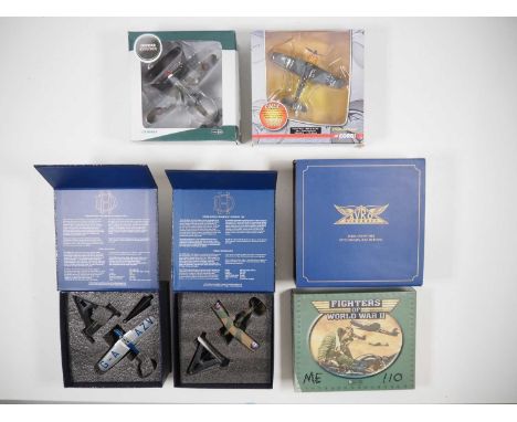 A group of 1:72 scale military aircraft to include CORGI and OXFORD DIECAST - VG/E in F/G  boxes (6)