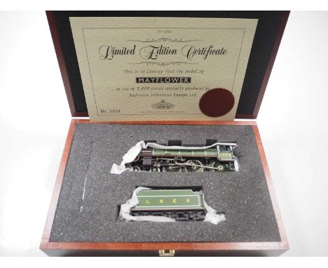 A BACHMANN OO gauge class B1 steam locomotive in LNER green 'Mayflower', limited edition of 2000, complete with certificate i