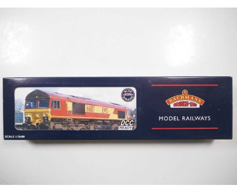 A BACHMANN 32-730 OO gauge class 66 diesel locomotive in EWS livery 'Railway Heritage Committee' - VG/E in VG/E box