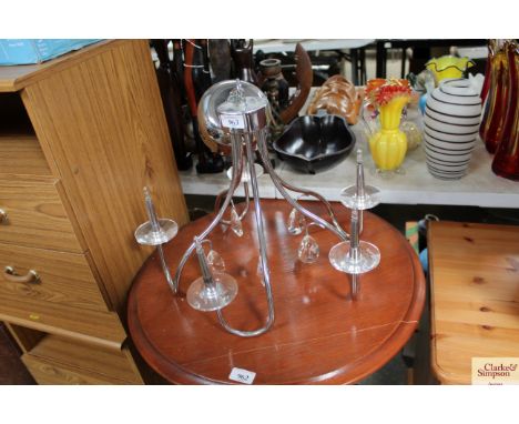 A five branch ceiling light fitting