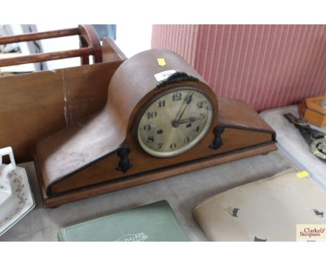 A two hole mantel clock