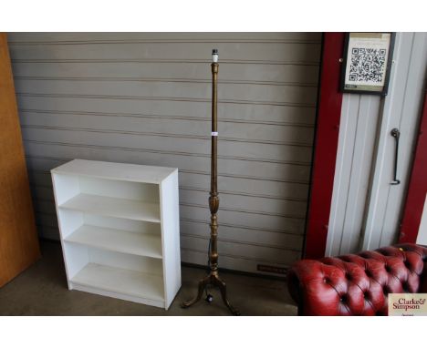 A standard lamp lacking shade