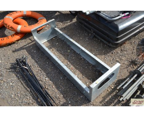 A galvanised planter frame 