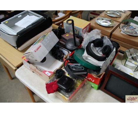 A quantity of various sundry items to include a Tom Cruise Mission Impossible stereo cassette player, pair of binoculars, com