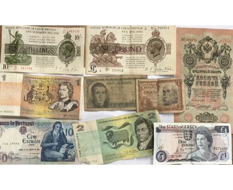 Collection of Banknotes includes N K Warren Fisher 10 Shilling and &pound;1 Banknotes.