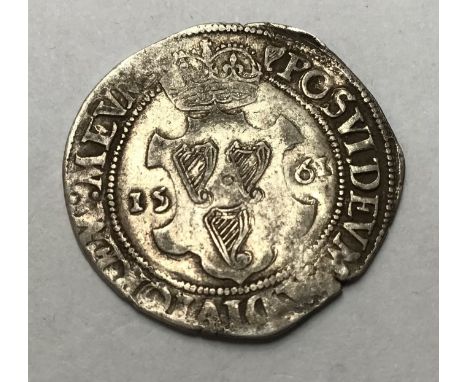 Rare Elizabeth I Irish Fine Silver Portrait Shilling 1561. (30mm, 4.47g).  