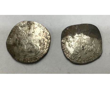 Two Charles I Half-Crowns, mm Harp 1632-3 &  mm Triangle in Circle 1641-3 