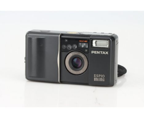 A Pentax Espio Mini 35mm Compact Camera,with Pentax f/3.5 32mm lens