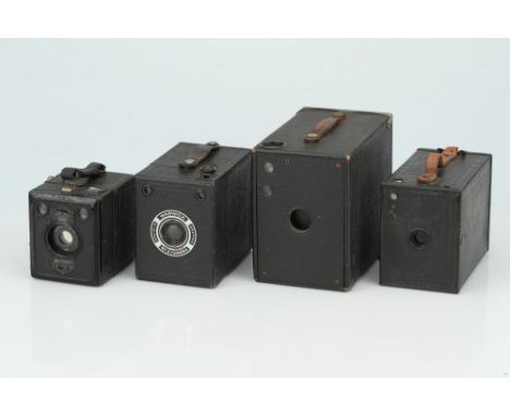 A Selection of Box Cameras,including a Zeiss Ikon Box-Tengor, a Warwick No. 2 Camera, a Kodak No. 2 Brownie, &amp; a No. 2a B