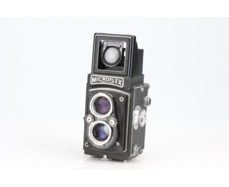 A MPP Microflex TLR Camera,with MPP Micronar f/3.5 77.5mm lens, body, G-VG, some leatherette pealing, shutter working, lens, 