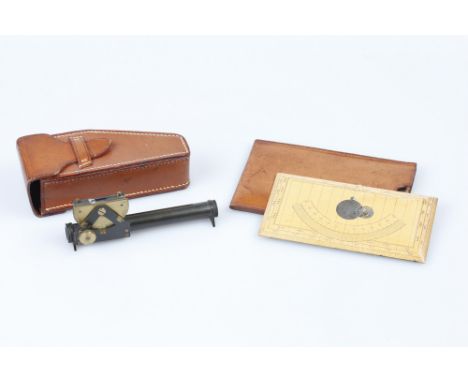 Two Clinometers,A good Sandhurst Protractor by Stanley, c.1900, in boxwood, incorporating fitted lead weight clinometer, 13.5