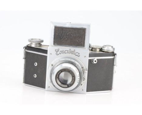 An Ihagee Exakta VP Camera,with Ihagee Anastigmat Exaktar f/3.5 75mm lens, body, F-G, shutter requires attention, lens, F-G, 