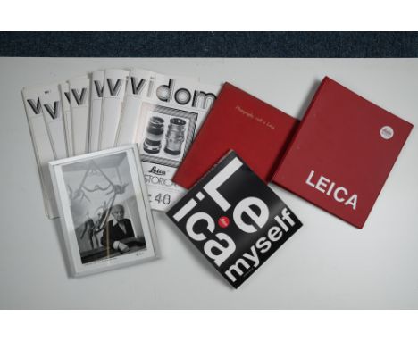 A Good Selectin of Leica Magazines &amp; Books,including copies of Vidom Leica Historica, Leica R &amp; M catalogues, a copy 