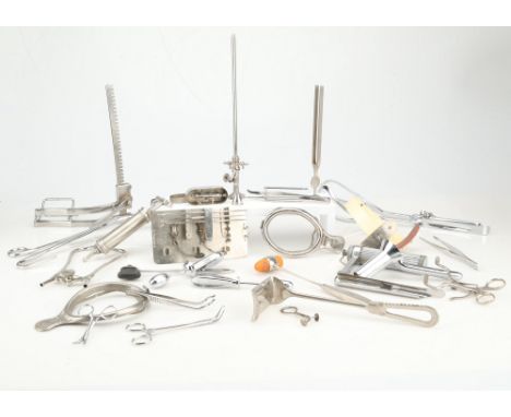 A Quantity of Vintage Surgical Instruments,suitable as collector's items or film props etc.