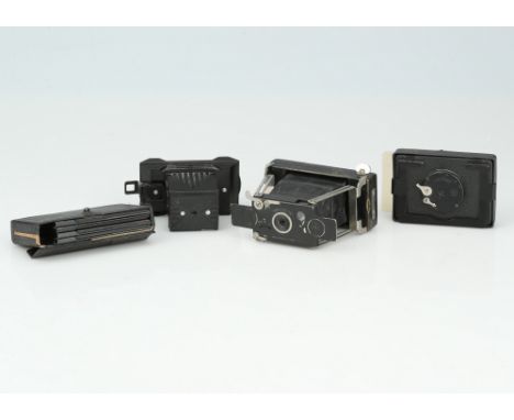 A Selection of Cameras,including a Houghton Ensignette, a Norton camera, an Ernemann, and a case of plate holders, all untest