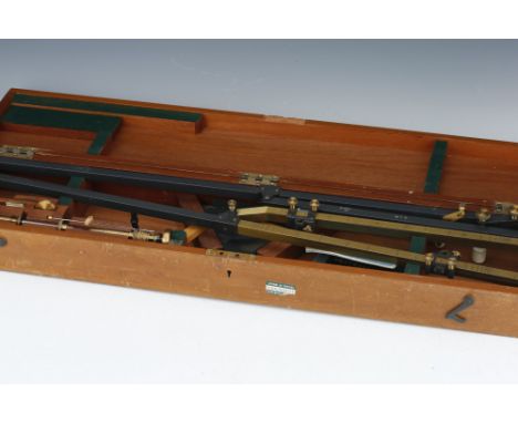 A Large Pantograph, by Stanley London,English, c.1940, stamped WFS (W. F. Stanley), finished in grey enamel and lacquered bra