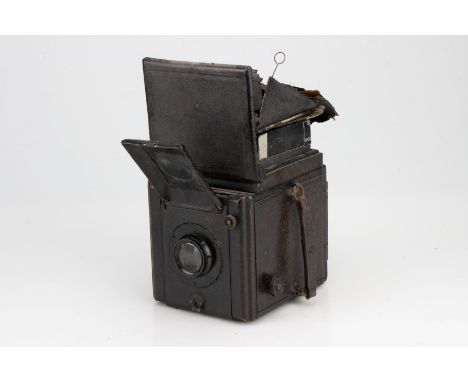 A Butcher's Popular Pressman SLR Camera,black, AF, requires attention and repair, untested, with a Cooke-Butcher Anastigmat 5