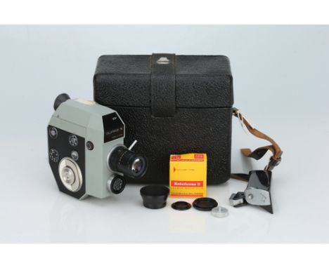 A Quarz 5 Cine Camera Outfit,body VG, motor winds and runs, optics G, some haze and dust present, with makers case and access