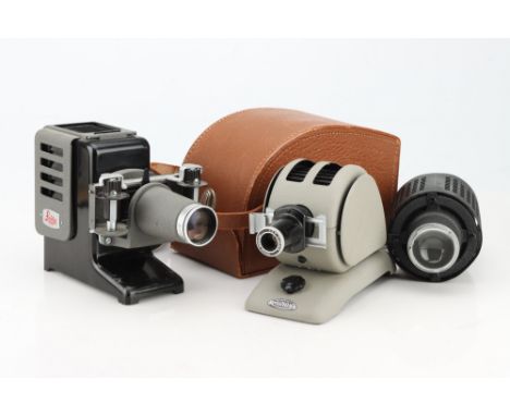 A Leitz Prado 150 Slide Projector,together witha Minox projector and Leica lamp head (a lot) Note: Lot imported under Tempora