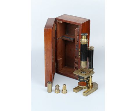 A Brass &amp; Black Lacquered Compound Microscope By Beck, London,English, dated from the Beck Records 1876, signed to the re