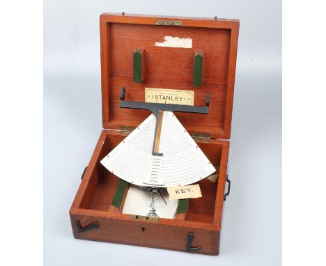 A Mort Cross Section Clinometer By Stanley, London,English, c.1920, signed to the face of the instrument, THE MORT CROSS SECT