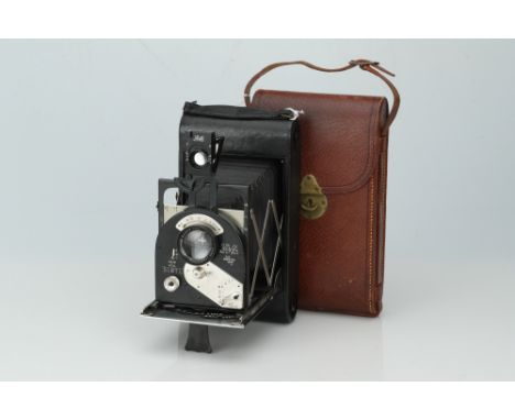 Newman &amp; Guardia New Ideal Sibyl Roll Film Folding Camera,black, c.1913, body VG-E, shutter working, bellows G-VG conditi