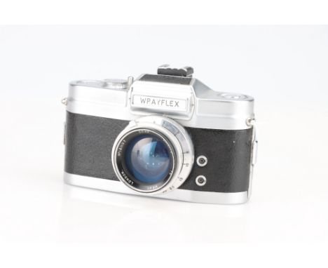 A Wray Wrayflex Ia Camera,1950-, chrome, serial no. 2299, with Wray Unilite f/2 50mm lens, body, G, shutter working, lens, F-