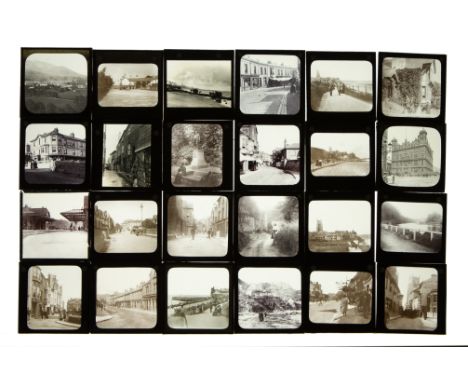 A Good Collection Magic Lantern Slides of Street Scenes,including London, Liverpool, plus south coast piers, people in the st