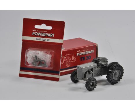 Conrad Massey Ferguson Powerpart Ferguson TE20 Tractor with Plough. Both M in Boxes. (2)