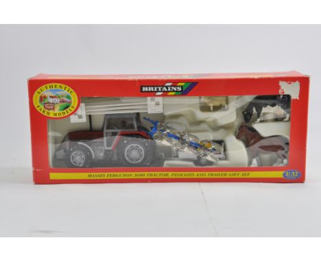 Britains 1/32 Massey Ferguson 3680 Tractor and Implement Set. M in Box.