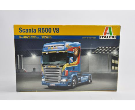 Italeri 1/24 Scale Plastic Truck Kit. Scania R500 V8. Complete. Ex Shop Condition.