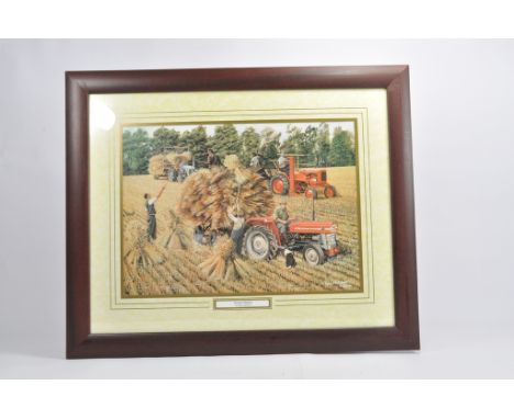 Impressive Large Print of a Massey Ferguson 135 Tractor at Work by Ray Hutchins