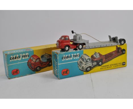 Corgi No. 1104 Carrimore Low Loader Machinery Carrier. Generally G in F Box. Plus Empty 1100 Box which is G. (2)
