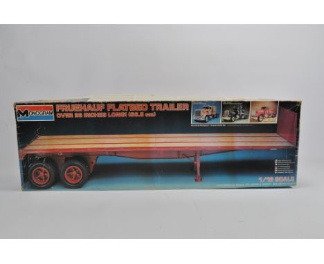 Monogram 1/16 Scale Plastic Truck Kit. Freuhauf Flatbed Trailer. Complete. Ex Shop Condition. 