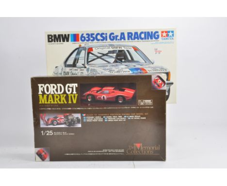 Tamiya 1/24 scale BMW 635CSI Racing Kit plus Ford GT 1/25 Kit by Union Memorial Collections. Complete. Ex Shop Condintion. (2