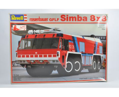 Revell 1/24 Scale Plastic Kit. Rosenbauer GFLF Simba 8X8 Fire Tender. Complete. Ex Shop Condition. 