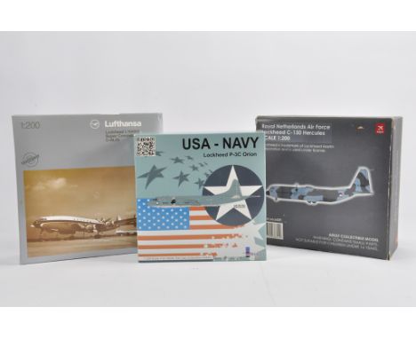Trio of Diecast Aircraft models including Inflight, Hogan and One other. NM to M in Boxes. (3)