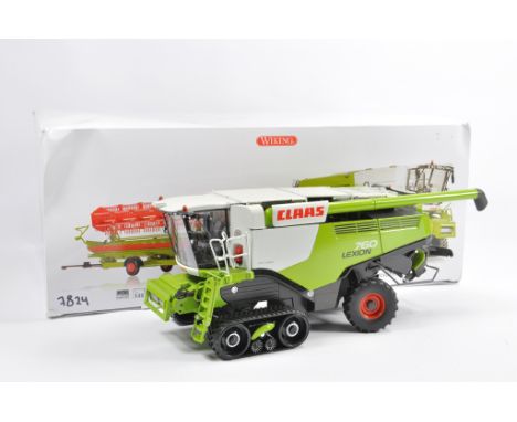 Wiking 1/32 Claas Lexion 760 TT Combine Harvester with V1200 Header. M in Box.