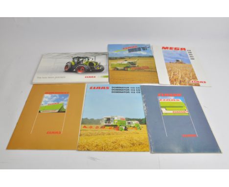 Group of Claas Tractor and Machinery Sales Literature including 5 Combine Brochures. (6)