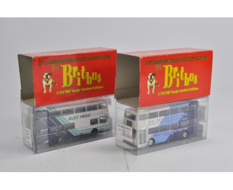 Duo of Pre-Production Britbus Models. Marked as Samples Only. M in Boxes. (2)