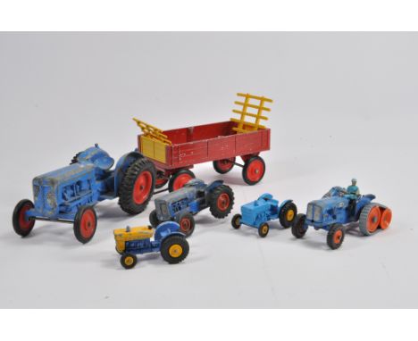 Group of Tractor Models to include Crescent, Matchbox and Corgi. Generally F. (6)