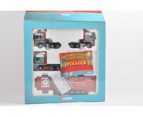 Corgi 1/50 CC99130 Commercial Diecast Truck Set. Pollock Transport. M in Box.