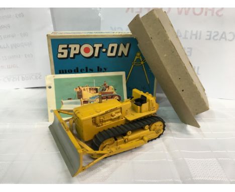 Rare Tri-ang Spot-On No. 116 Caterpillar D9 Bulldozer Tracked Tractor. Finished in yellow including rollers with black rubber