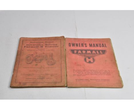 Duo of Tractor manuals including Farmall H and McCormick Deering Farmall H. (2)