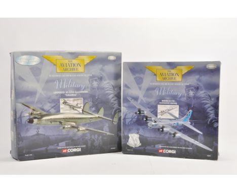 Corgi Aviation Archive duo comprising 1/144 AA30402 Lockheed VC121 plus AA48205 1/144 Boeing B17 Diecast Aircraft. NM to M in