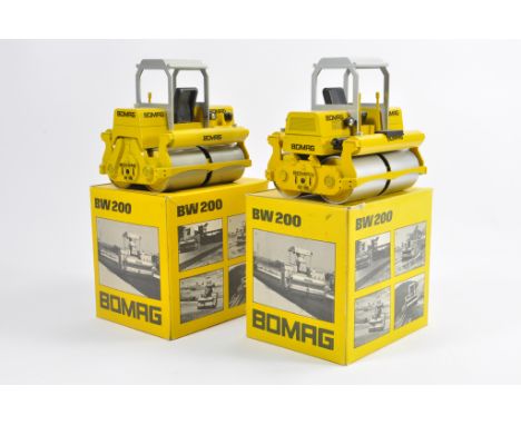 Conrad Gescha 1/24 No. 2950 BOMAG BW 200 Strassenwalze Roller x 2. NM to M in Box.