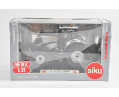 Siku 1/32 2010 Special Edition Claas Axion Tractor in Silver. M in Box.