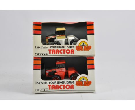 Ertl 1/64 Big Bud Tractor Duo. 525/84 orange with blade plus 600/50. E to NM in Boxes. (2)